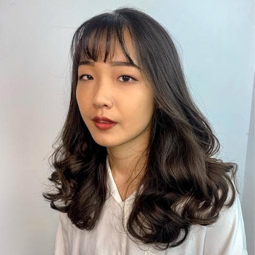 質感溫塑、女生長髮、手撥卷