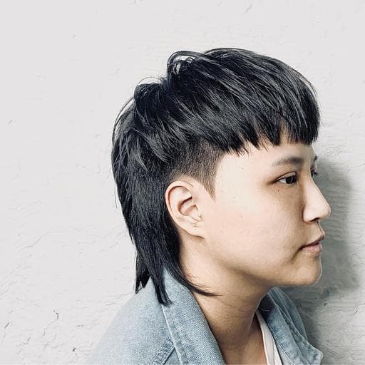 男生短髮、短瀏海、粗硬髮