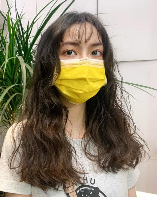 女生中長髮、女生燙髮、溫塑燙
