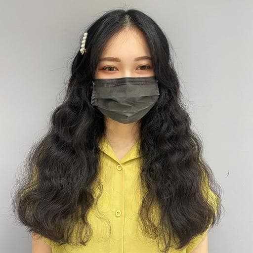 長瀏海、女生長髮、溫塑燙