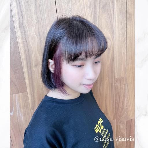 女生短髮、設計染、漂色