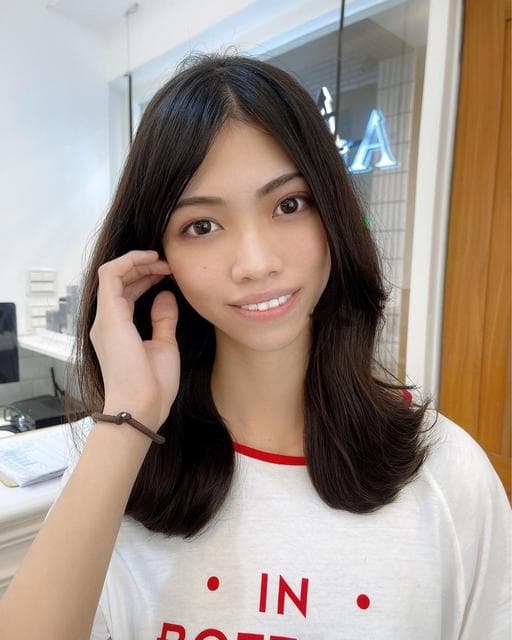 長瀏海、女生長髮、溫塑燙
