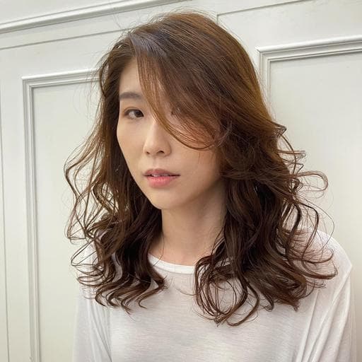 長瀏海、女生長髮、溫塑燙