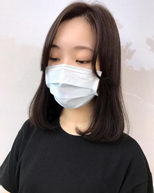 女生中長髮、長瀏海、女生染燙