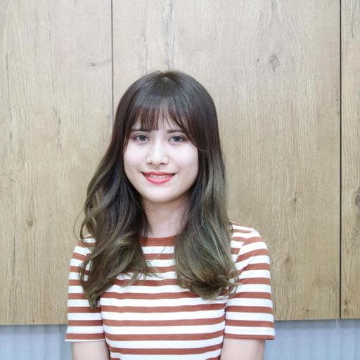 女生中長髮、長瀏海、質感溫塑