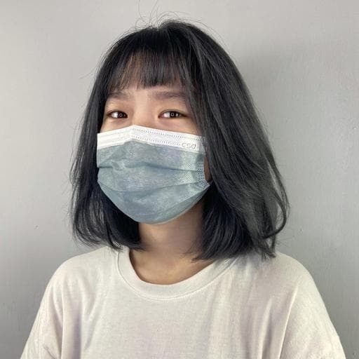 女生中長髮、設計染、霧面質感