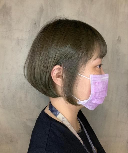 女生短髮、霧面質感、女生染髮