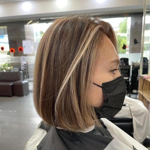 女生短髮、長瀏海、鵝蛋臉