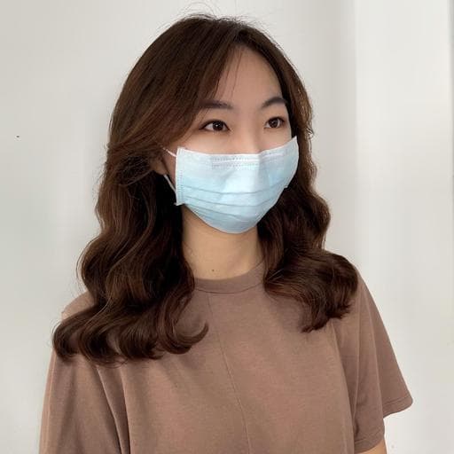 女生長髮、溫塑燙、長瀏海