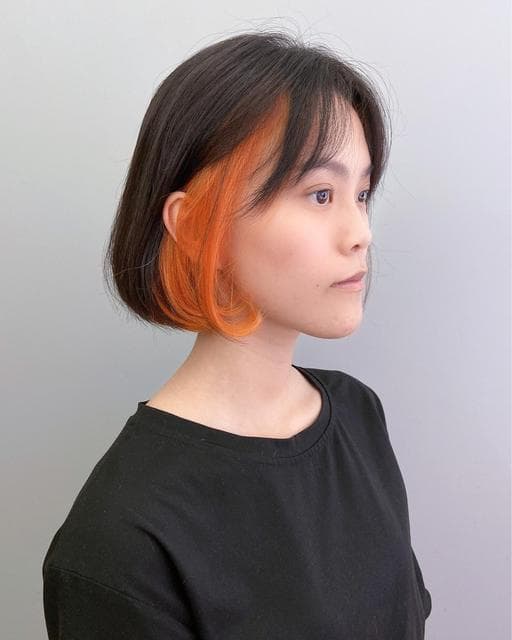 女生短髮、設計染、漂色