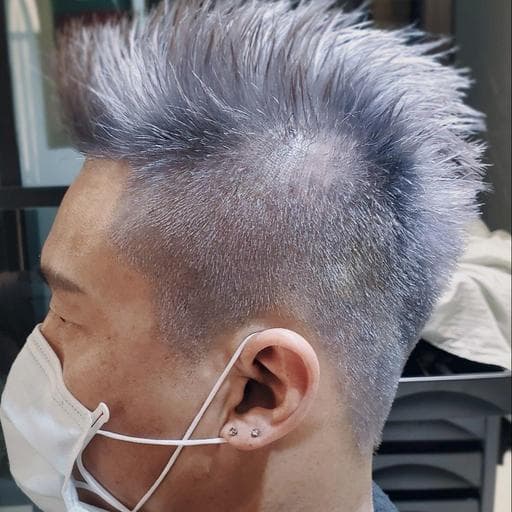 設計染、男生短髮、漂色