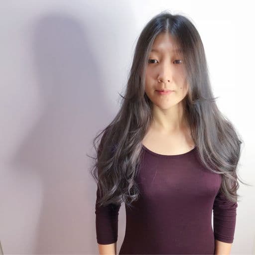 女生長髮、長瀏海、電棒造型