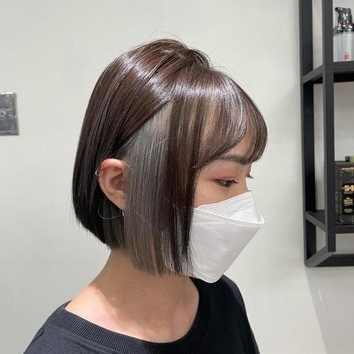 女生短髮、設計染、漂色
