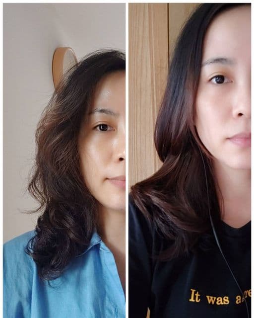 女生中長髮、長瀏海、女生燙髮
