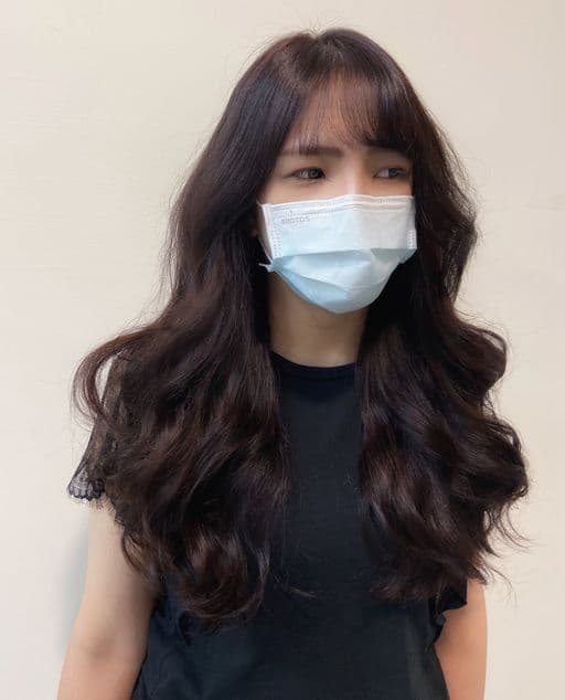 女生長髮、短瀏海、女生染髮