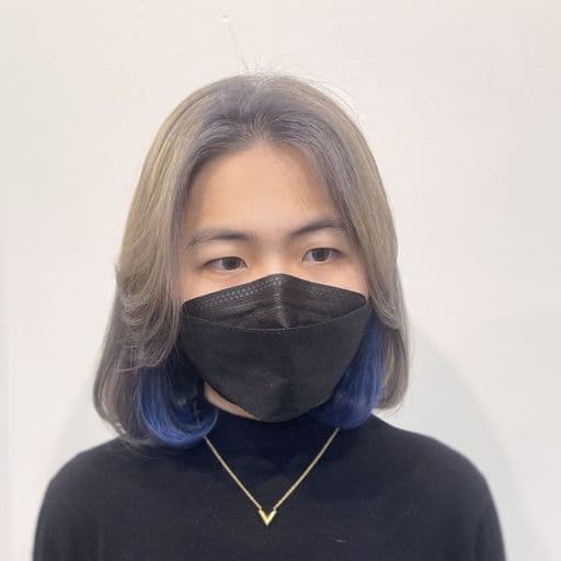 女生中長髮、長瀏海、女生染髮
