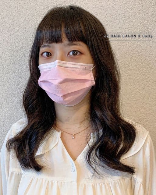 女生長髮、短瀏海、女生燙髮