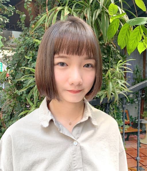 女生短髮、短瀏海、女生染髮