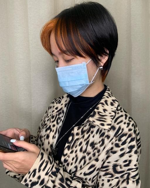 女生短髮、特殊色、設計染