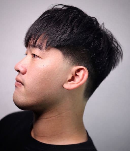 男生短髮、短瀏海、挑染
