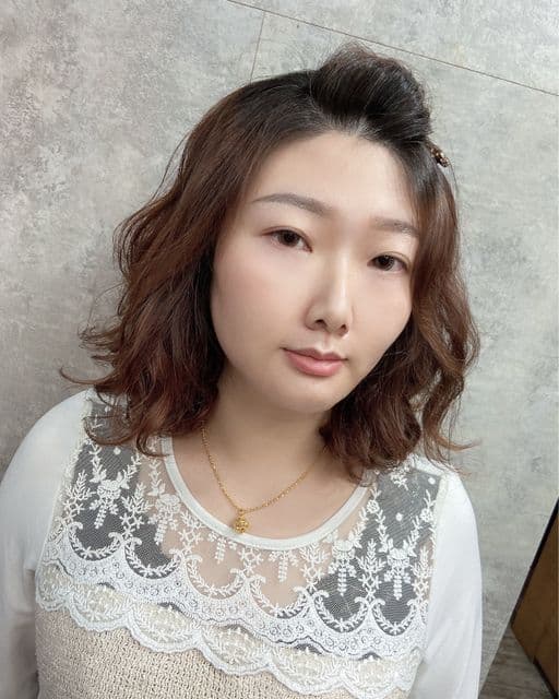 女生中長髮、女生燙髮、溫塑燙