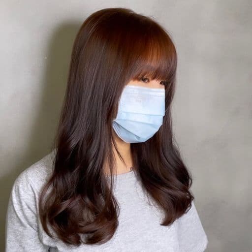 女生長髮、短瀏海、女生染髮