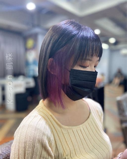 撩耳齊短髮、嘉義髮型推薦、設計染