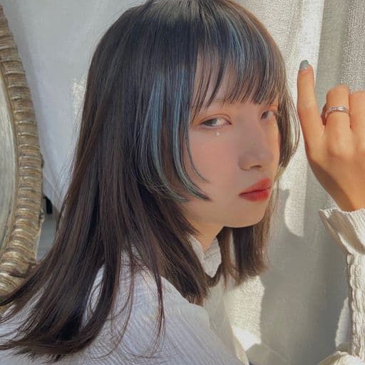 女生中長髮、女生染髮、不用漂髮