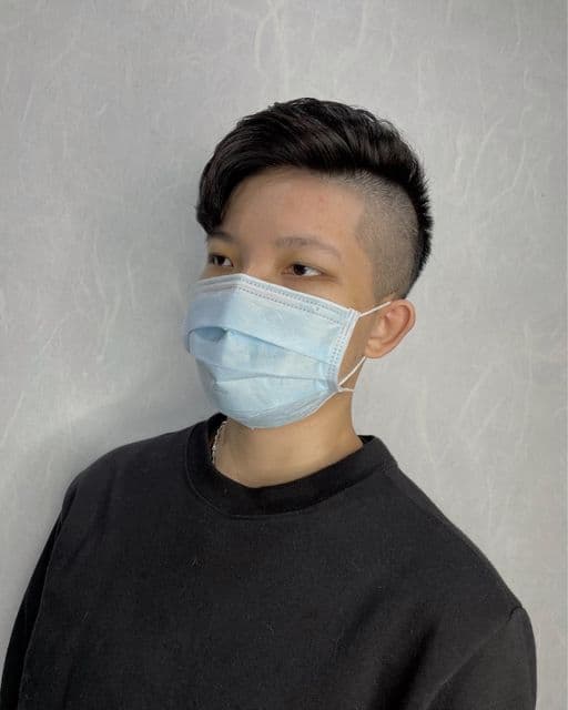 台南燙髮、男生Undercut、漸層削邊頭
