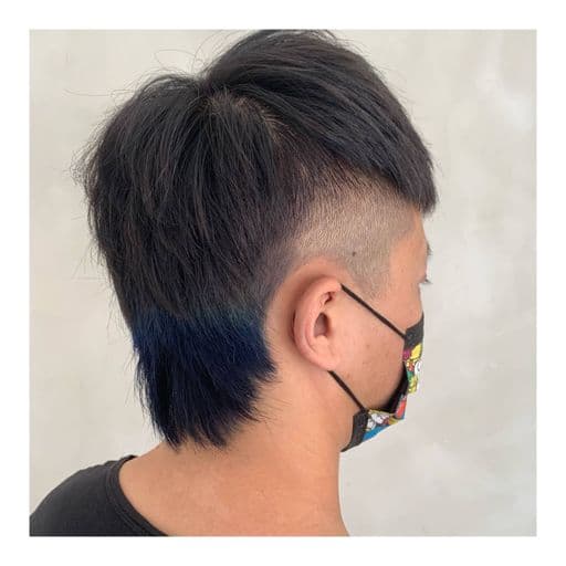 桃園男生染髮、男生Mullet頭-(小狼尾髮型)、狼剪