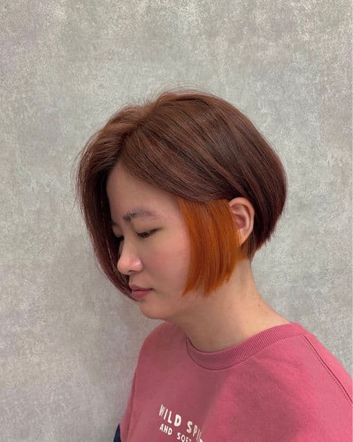 清新中短髮-(耳下肩上)、個性感女生短髮、撩耳齊短髮