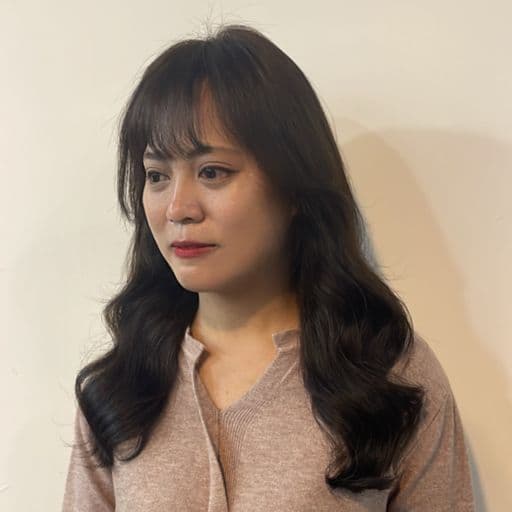 女生長髮、短瀏海、女生染髮