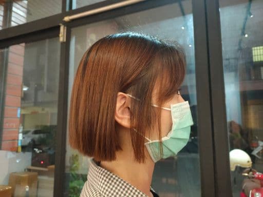 韓系、縮毛矯正燙、撩耳齊短髮
