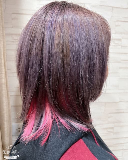 女生中長髮、短瀏海、女生染髮