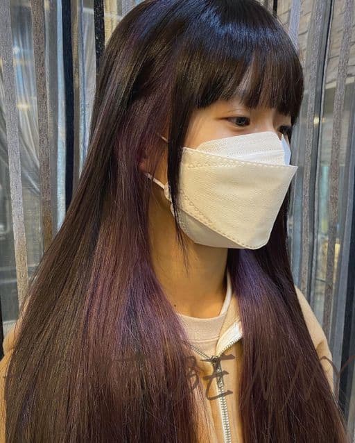 女生長髮、短瀏海、女生染髮