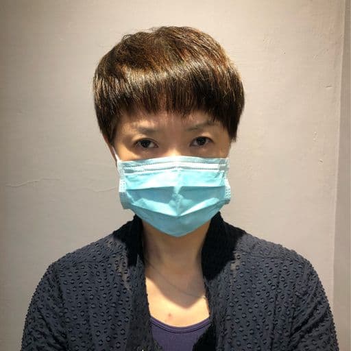 女生短髮、短瀏海、長臉