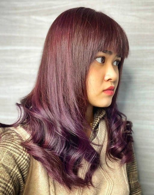 女生長髮、漂色、短瀏海