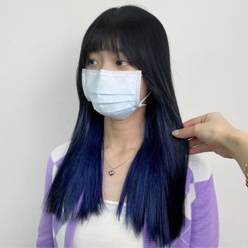 女生長髮、短瀏海、女生染髮