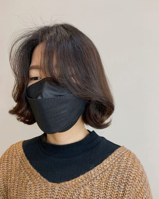 女生中長髮、長瀏海、女生染髮