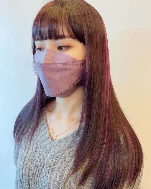 女生長髮、短瀏海、女生染髮