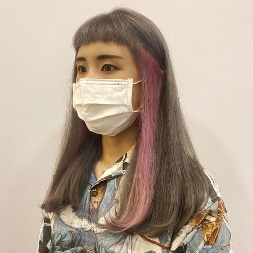 女生長髮、短瀏海、女生染髮