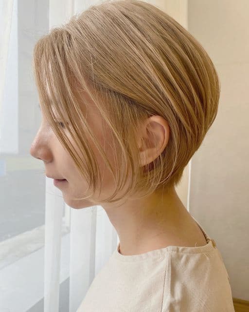女生短髮、長瀏海、女生染髮