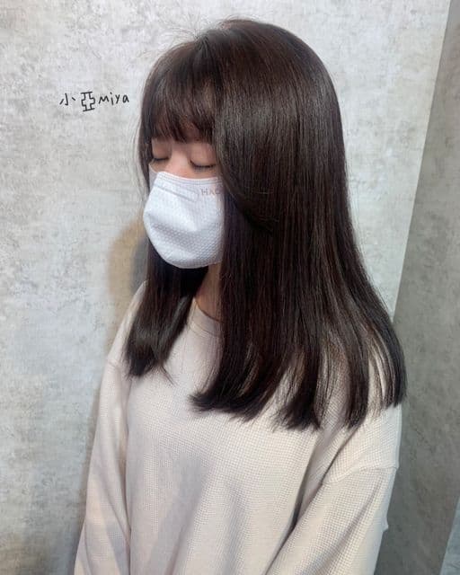 女生長髮、短瀏海、女生染髮