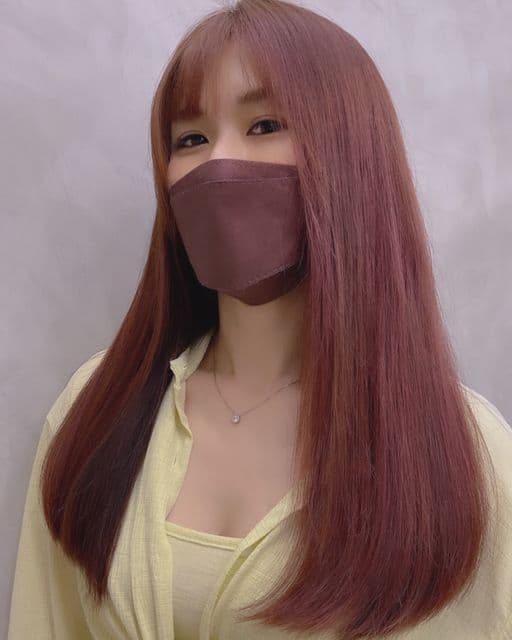 女生長髮、短瀏海、女生染髮