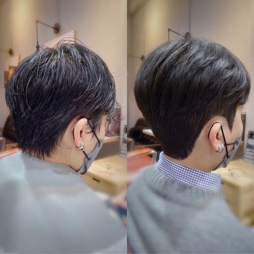 男生短髮、男生燙髮、冷燙