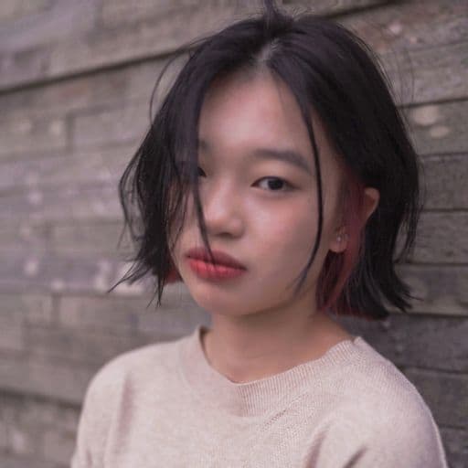 女生短髮、長瀏海、女生染髮