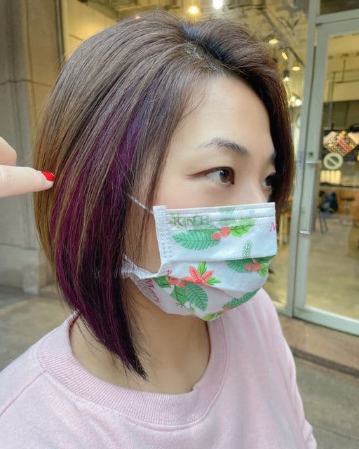 女生短髮、長瀏海、女生染髮