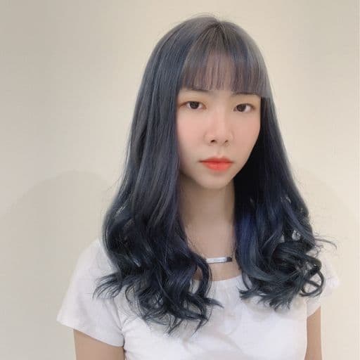女生長髮、短瀏海、女生染髮