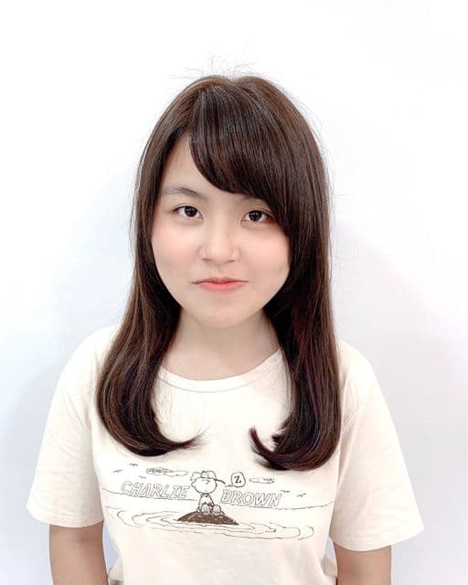 女生長髮、短瀏海、女生染髮