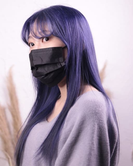 女生長髮、短瀏海、女生染髮